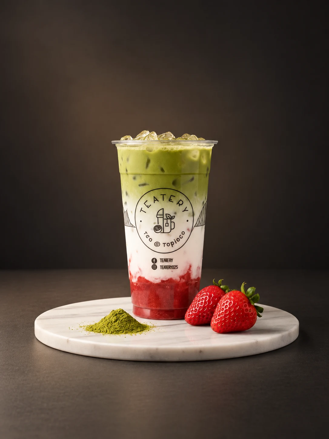 Teatery Strawberry Matcha Fresh Milk